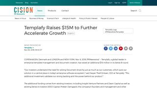 Templafy Raises $15M to Further Accelerate Growth - PR Newswire