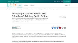 Templafy Acquires Veodin and SlideProof, Adding Berlin Office