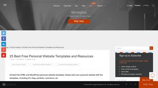 25 Best Free Personal Website Templates and Resources - Mockplus