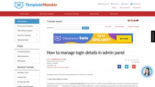 How to manage login details in admin panel - Template Monster Help
