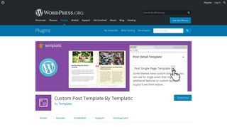 Custom Post Template By Templatic | WordPress.org
