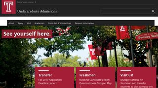 Temple University Admissions | Admissions