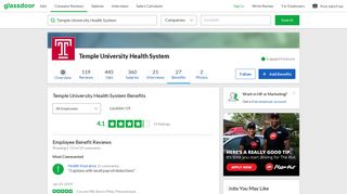 Temple University Health System Employee Benefits and Perks ...