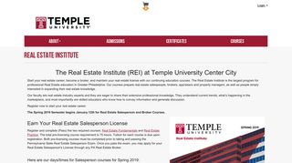 Real Estate Institute - Temple University