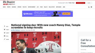 National signing day: With new coach Manny Diaz, Temple scrambles ...