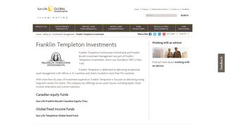 Sun Life Global Investments - Franklin Templeton Investments
