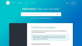 Publish team templates - Canva Help Center - Canva Support