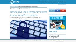 How to grant temporary access to WordPress dashboard without ...