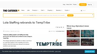 Lola Staffing rebrands to TempTribe | The Caterer