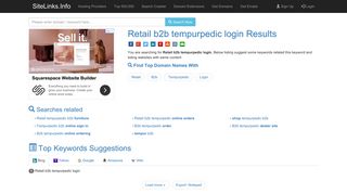 Retail b2b tempurpedic login Results For Websites Listing