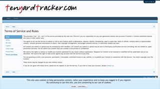 Terms of Service and Rules | Ten Yard Tracker Forum