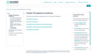 Tenable VM Appliance Installation - Nessus Documentation