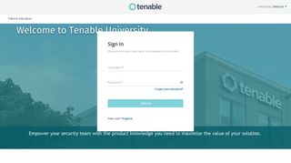 Tenable University for Partners