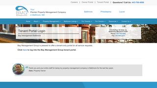 Bay Management Group Tenant Portal Login | Tenant Service Request