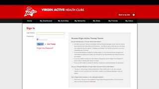Virgin Active Health Clubs - HQ at Tencap Tennis | Login