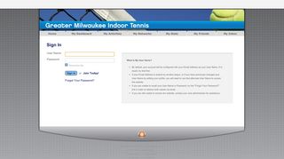 Greater Milwaukee Indoor Tennis at Tencap Tennis | Login
