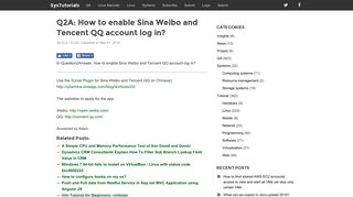 Q2A: How to enable Sina Weibo and Tencent QQ account log in ...