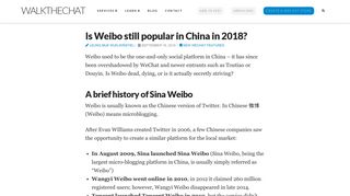 Is Weibo still popular in China in 2018? - WalktheChat