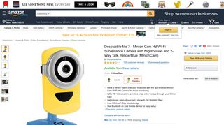 Amazon.com : Despicable Me 3 - Minion Cam Hd Wi-Fi Surveillance ...