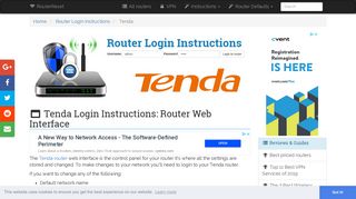 Tenda Login: How to Access the Router Settings | RouterReset
