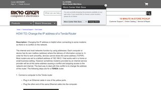 Micro Center - HOW TO: Change the IP address of a Tenda Router