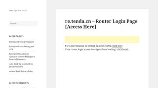 re.tenda.cn - Router Login Page [Access Here] - - Luke Rehmann