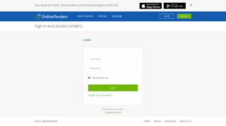 Online Tenders subscriber login