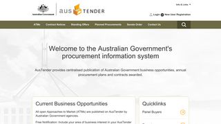 AusTender: AusTender Homepage