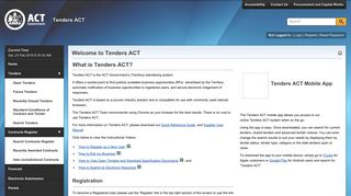 Welcome to Tenders ACT - Tenders ACT