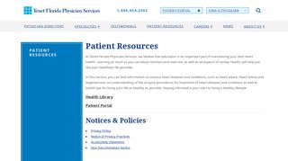Patient Resources | South Florida | Tenet Florida Physician Services