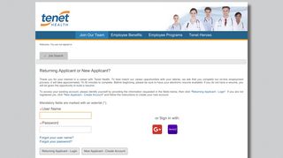 Returning Applicant or New Applicant? - User Sign In