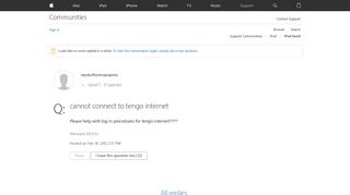 cannot connect to tengo internet - Apple Community - Apple Discussions