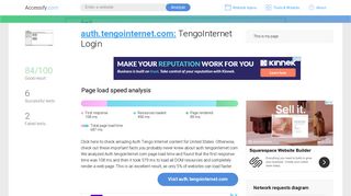 Access auth.tengointernet.com. TengoInternet Login