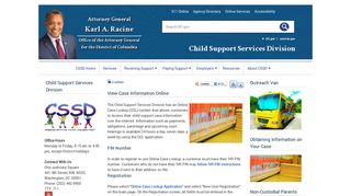 View Case Information Online | cssd - Child Support Services Division