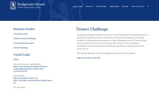 Tenner Challenge - Bridgewater School