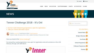 Young Enterprise Scotland - News - Tenner Challenge 2018 - It's On!
