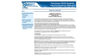 Terms and Conditions - Tennessee Child Support Internet Payment ...