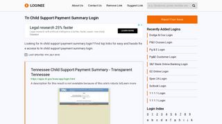 Tn Child Support Payment Summary Login