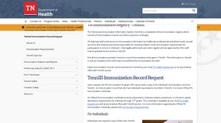 TennIIS Immunization Record Request - TN.gov