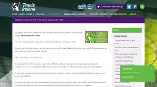 Tennis Ireland | Registering for a Tennis Ireland pin