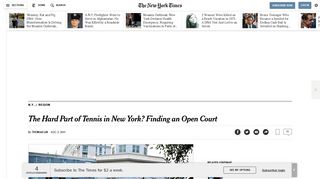 Tennis in New York Is Knowing Where to Look - The New York Times