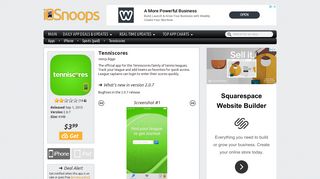 Tenniscores for iPhone - App Info & Stats | iOSnoops