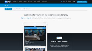 My TV - Network Ten - TenPlay