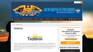 Tentaroo Help – New Birth of Freedom Council, BSA