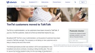 TenTel customers moved to TalkTalk - uSwitch.com
