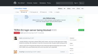 TERA EU login server being blocked · Issue #385 · StevenBlack/hosts ...