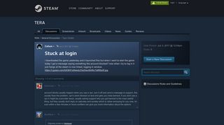 Stuck at login :: TERA General Discussions - Steam Community
