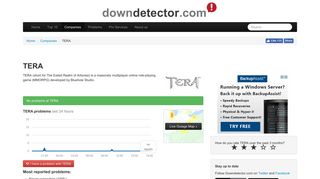 TERA down? current problems and outages | Downdetector