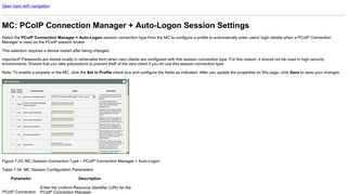 MC: PCoIP Connection Manager + Auto-Logon Session Settings