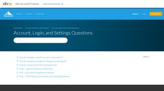 Account, Login, and Settings Questions – Help ... - Support - Terapeak
